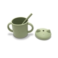 Bicchiere in Silicone con Manico e Cannuccia Fresh GREEN